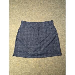 Peter Millar Womens Golf Skort Print Pattern XL Navy Blue Active Comfort SPF 50+